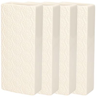 Witte luchtbevochtigers/waterverdampers 6x stuks van aardewerk