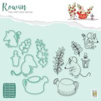 Nellie's Choice • rowan cutting die & clear stamp muis & gieter 12st.