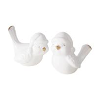 Vogel Ville dolomiet H9cm wit