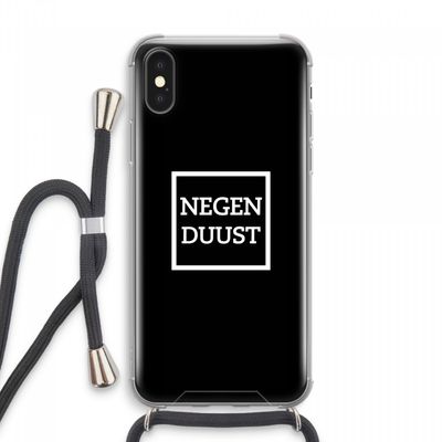 Negenduust black: iPhone XS Max Transparant Hoesje met koord