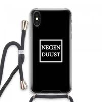 Negenduust black: iPhone XS Max Transparant Hoesje met koord