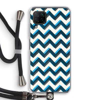 Onderbroken lijn: Huawei P40 Lite Transparant Hoesje met koord