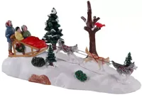 Lemax dog sledding afternoon kerstdorp tafereel Vail Village 2021