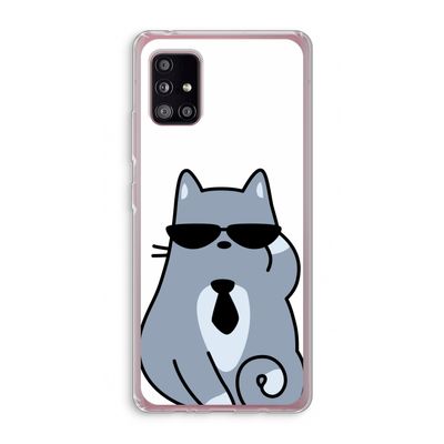 Cool cat: Samsung Galaxy A51 5G Transparant Hoesje