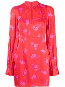 Kitri robe courte Valentina à fleurs - Rouge