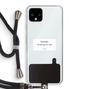 Reminder: Pixel 4 Transparant Hoesje met koord
