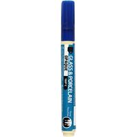 Creativ Company Glas- en porseleinstift, lijndikte 2-4 mm, dekkend, donkerblauw, 1 stuk