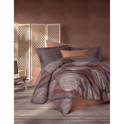 Beddengoedset - 1 dekbedovertrek 220 x 240 cm + 2 kussenslopen 60 x 60 cm - 100% katoen - Kaneel