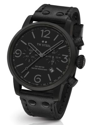 TW Steel MS114 Maverick All Black chronograaf horloge 48mm