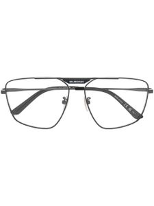 Balenciaga Eyewear lunettes de vue à monture pilote polie - Noir