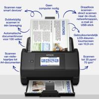 Epson WorkForce ES-580W, A4 automatische duplexscanner met Wi-Fi en gebruiksvriendelijk touchscreen