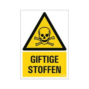 Bord Giftige stoffen - 230x330 mm.