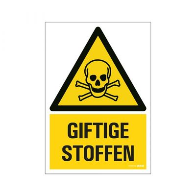Bord Giftige stoffen - 230x330 mm.