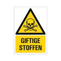 Bord Giftige stoffen - 230x330 mm.