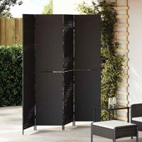 Kamerscherm Zwart 195 x 180 cm poly rattan