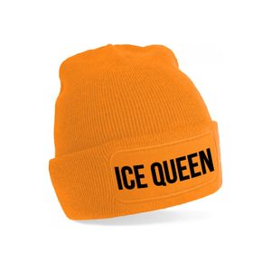 Ice queen muts unisex one size - Oranje