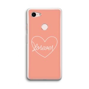 Forever heart: Google Pixel 3 Transparant Hoesje