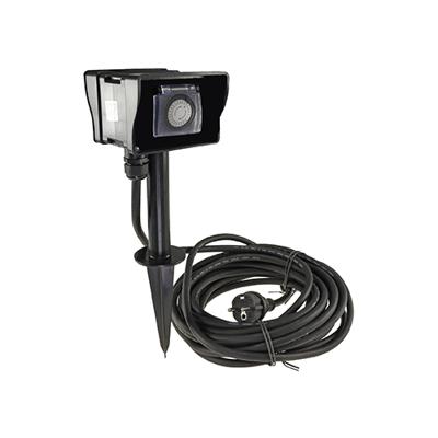 Buitenstopcontact 2 voudig met timer IP44 Incl. 10 meter lange kabel