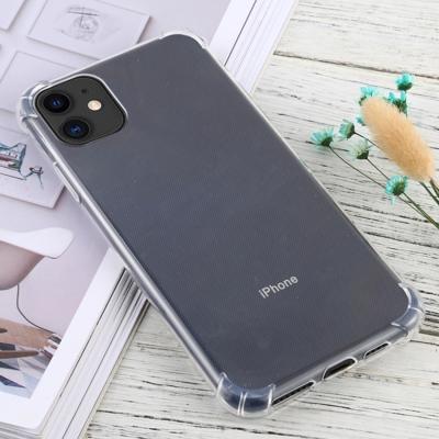 Voor iPhone 11 4-hoek anti-drop ultradunne TPU case (transparant) Voor iPhone 11 4-hoek anti-drop ultradunne TPU case (transparant)