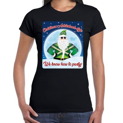 Fout kerst shirt Achterhoek style zwart voor dames Fout kerst shirt Achterhoek style zwart voor dames