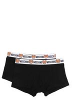 Moschino lot de deux boxers à bande logo - Noir