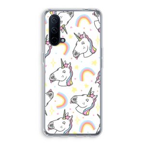 Rainbow Unicorn: OnePlus Nord CE 5G Transparant Hoesje