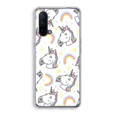Rainbow Unicorn: OnePlus Nord CE 5G Transparant Hoesje