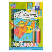Creative Craft Group Kleuren op Nummer Kleurboek A4 met 6 Kleurpotloden, 24 Vellen