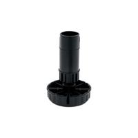 keukenstelpoot - 80mm - zwart kunststof -5 tot +20mm
