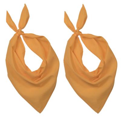 Bandana/hals zakdoek - 15x - geel - voor kind en volwassenen - polyester/katoen