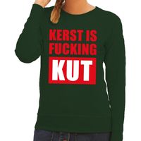 Foute kerstborrel trui groen Kerst Is Fucking Kut dames 2XL (44)  - - thumbnail