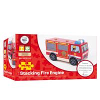 Bigjigs houten stapelspel brandweerwagen