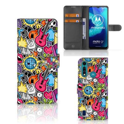 Motorola G8 Power Lite | Wallet Case | met Pasjes | Punk Rock
