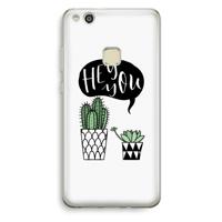 Hey you cactus: Huawei Ascend P10 Lite Transparant Hoesje - thumbnail
