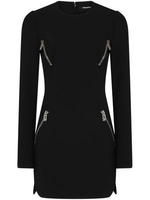DSQUARED2 robe courte à manches longues - Noir