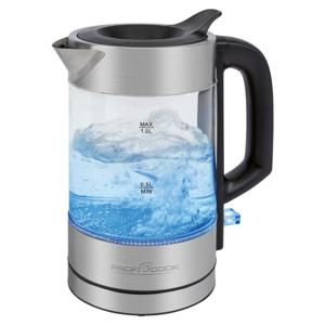 ProfiCook PC-WKS 1229 G waterkoker 1 l 1600 W Roestvrijstaal, Transparant