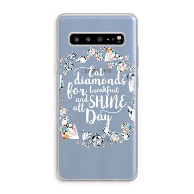 Diamonds: Samsung Galaxy S10 5G Transparant Hoesje