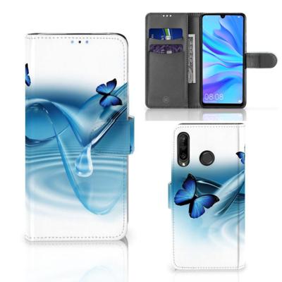 Huawei P30 Lite (2020) | Telefoonhoesje | Met pasjeshouder | Vlinders
