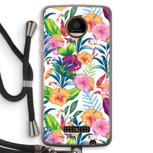 Tropisch 2: Motorola Moto Z Force Transparant Hoesje met koord