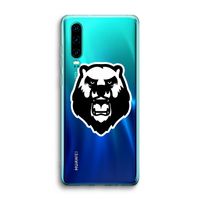 Angry Bear (white): Huawei P30 Transparant Hoesje