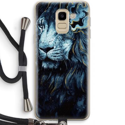 Darkness Lion: Samsung Galaxy J6 (2018) Transparant Hoesje met koord
