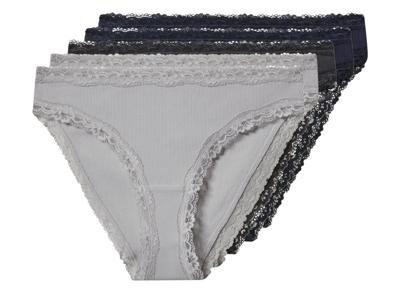 esmara Set van 5 dames onderbroeken (marineblauw/donkergrijs/lichtgrijs, S (36/38))