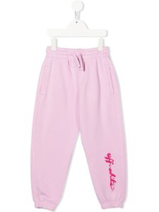 Off-White Kids pantalon de jogging Script à logo imprimé - Rose