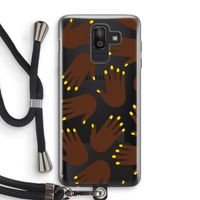 Hands dark: Samsung Galaxy J8 (2018) Transparant Hoesje met koord
