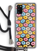 Pink donuts: Samsung Galaxy A41 Transparant Hoesje met koord Pink donuts: Samsung Galaxy A41 Transparant Hoesje met koord