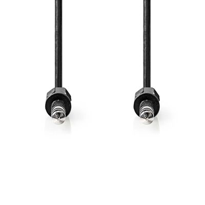 Nedis Stereo-Audiokabel | 6,35 mm Male | 6,35 mm Male | Vernikkeld | 2.00 m | Rond | Zwart | Label - CAGL23000BK20