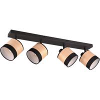 Moderne LED Plafondlamp Mat Zwart - 4-Lichts - E14 Fitting - Metaal