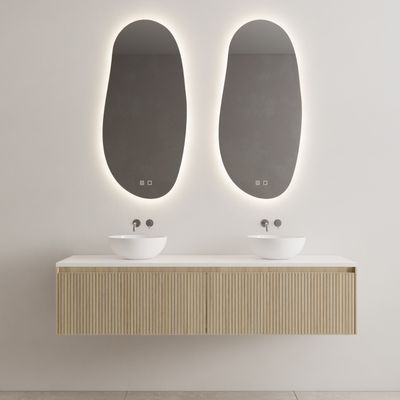 Onderkast Gliss Design Timotheus 200 CM 2 Lades Incl Topplaat Corn Silk