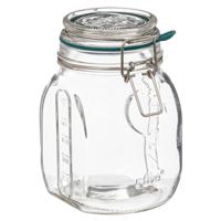 Weckpot/inmaakpot Jarro - 750 ml - glas - beugelsluiting - D12 x H16 cm