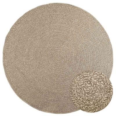 Vloerkleed ZIZUR beige binnen en buiten 200 cm jute look